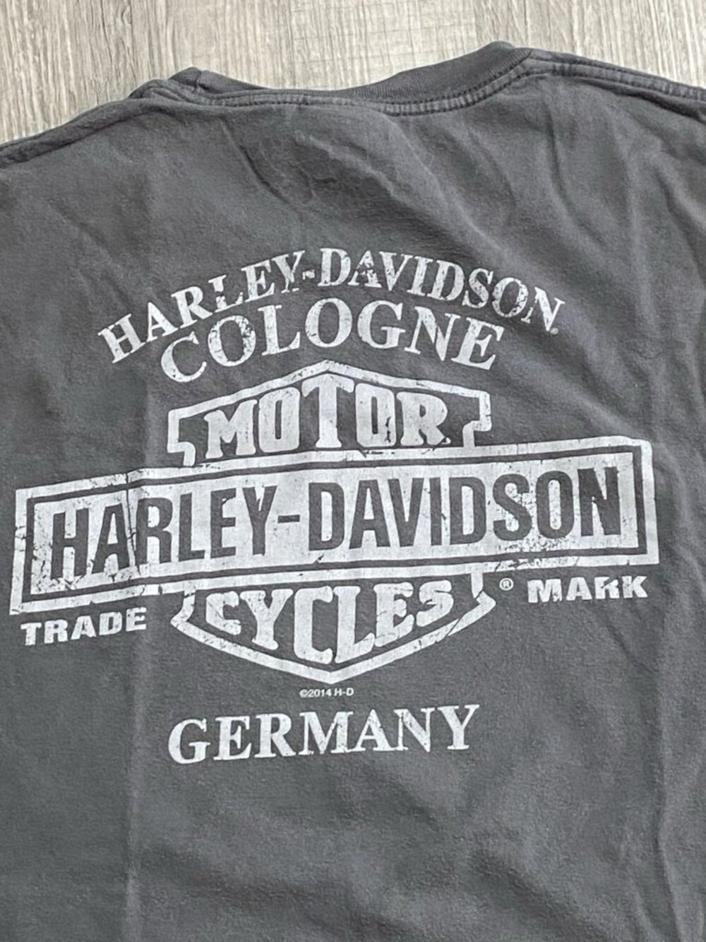 Vintage Harley Davidson Cologne Germany Mens 2XL Shirt Gray 2004 Biker Built